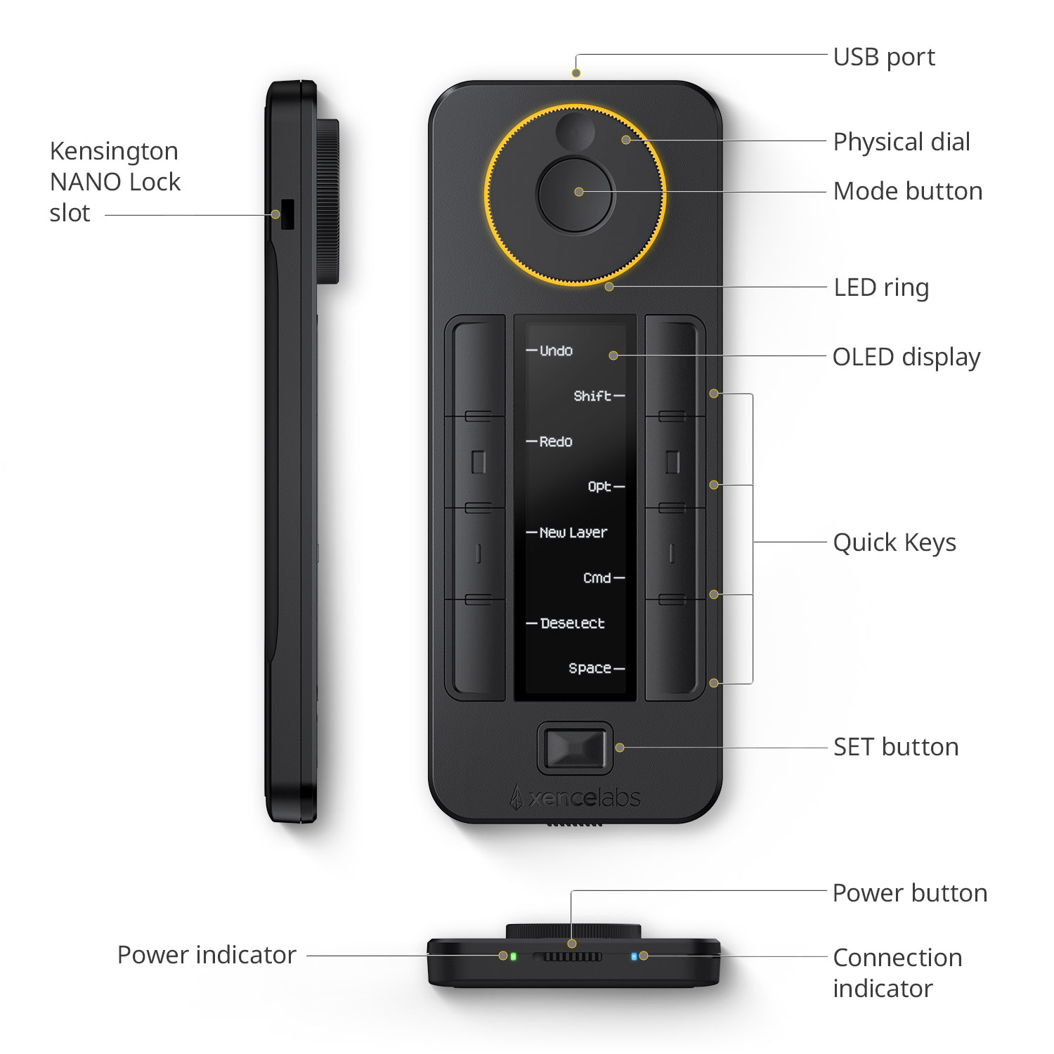 Quick keys with oled display xencelabs