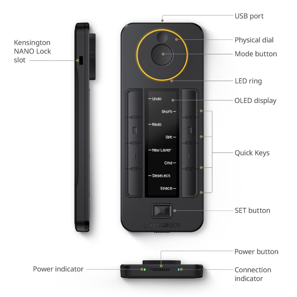 Xencelabs Pen Tablet Medium Bundle with Quick Keys