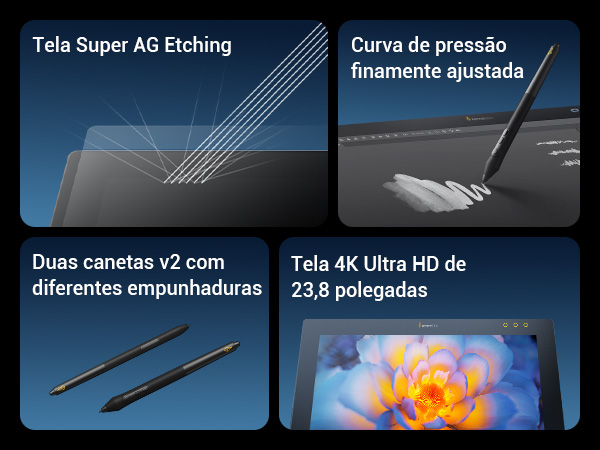 Xencelabs Pen Display 24 utilizado para desenho e design digital profissional