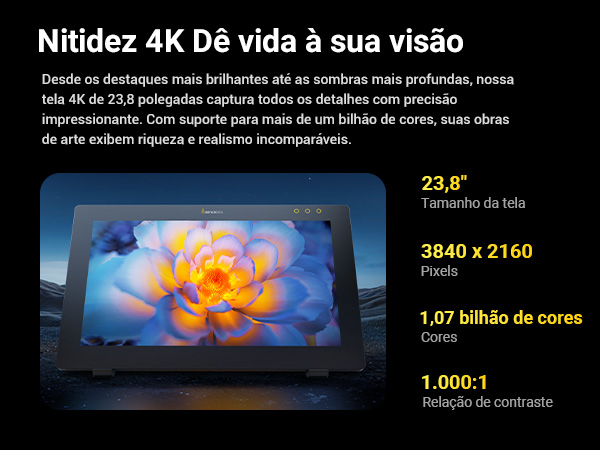 Xencelabs Pen Display 24 utilizado para desenho e design digital profissional