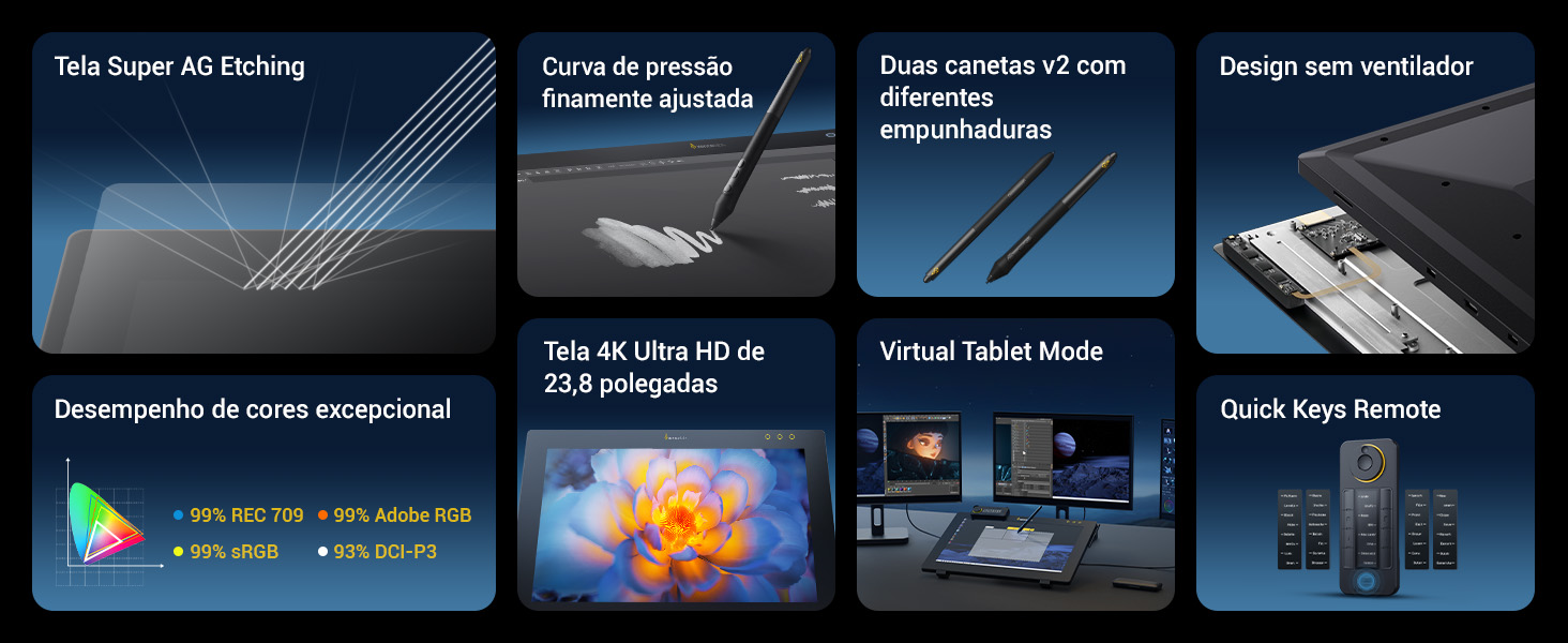 Xencelabs Pen Display 24 utilizado para desenho e design digital profissional