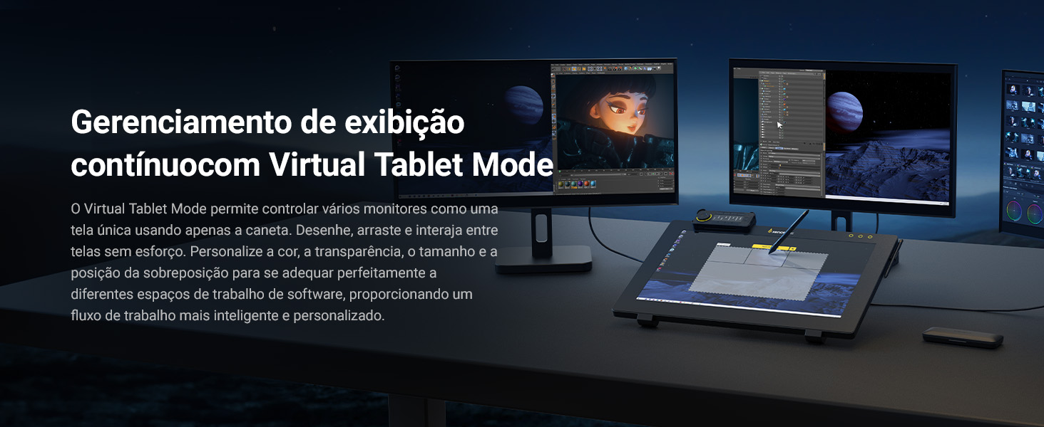 Xencelabs Pen Display 24 utilizado para desenho e design digital profissional