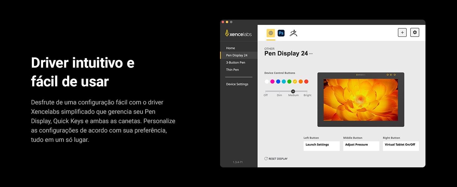 Xencelabs Pen Display 24 utilizado para desenho e design digital profissional