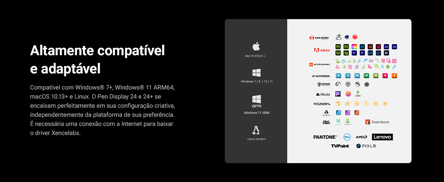 Xencelabs Pen Display 24 utilizado para desenho e design digital profissional