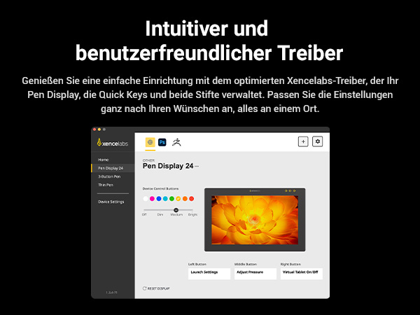 Xencelabs Pen Display 24 für professionelles digitales Zeichnen und Design