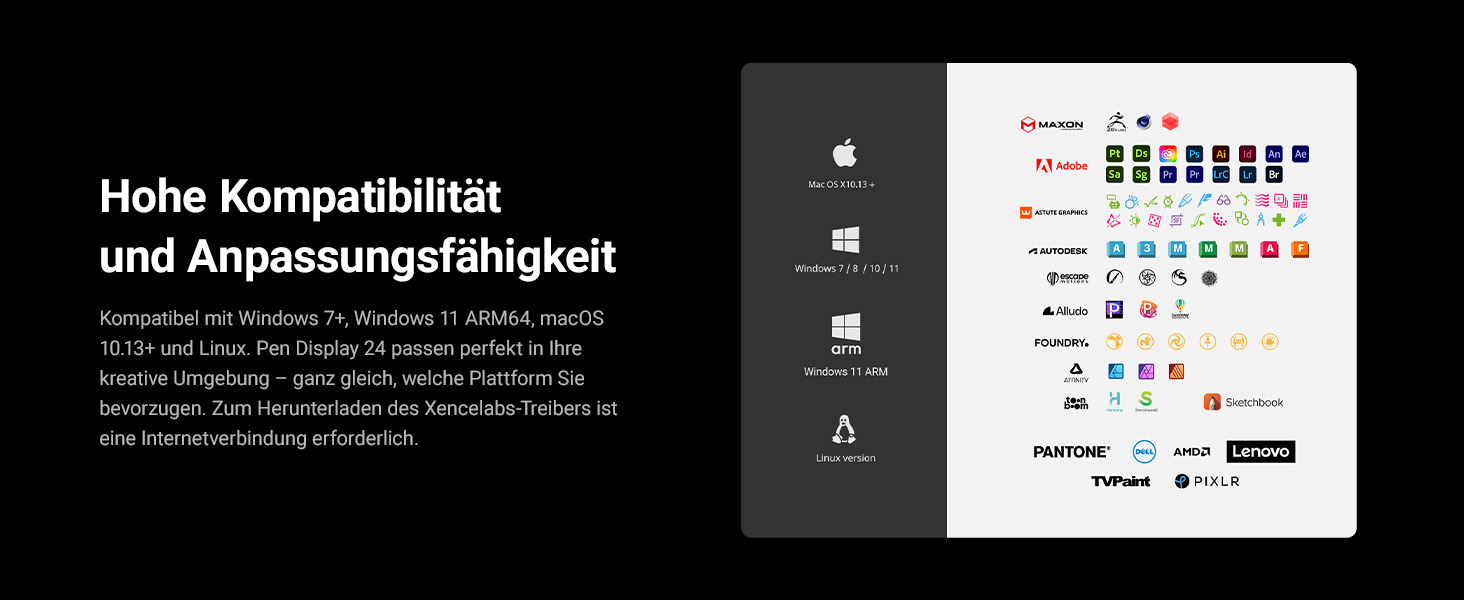 Xencelabs Pen Display 24 für professionelles digitales Zeichnen und Design