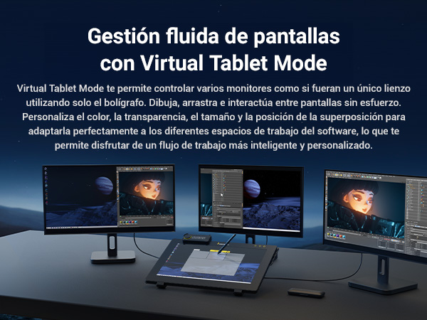 Xencelabs Pen Display 24 utilizado para dibujo y diseño digital profesional