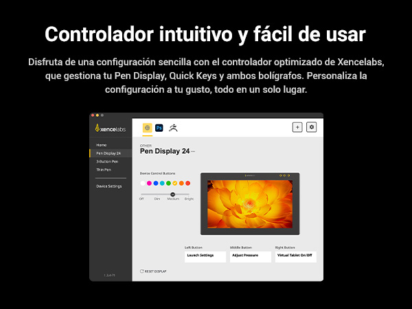 Xencelabs Pen Display 24 utilizado para dibujo y diseño digital profesional