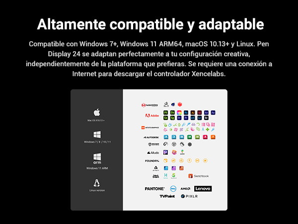 Xencelabs Pen Display 24 utilizado para dibujo y diseño digital profesional