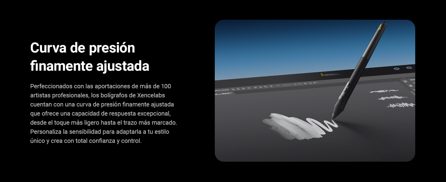 Xencelabs Pen Display 24 utilizado para dibujo y diseño digital profesional