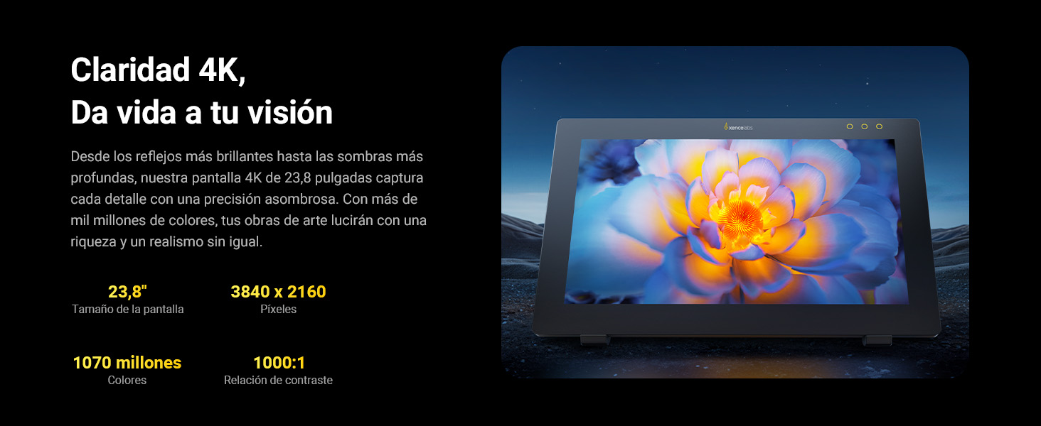 Xencelabs Pen Display 24 utilizado para dibujo y diseño digital profesional