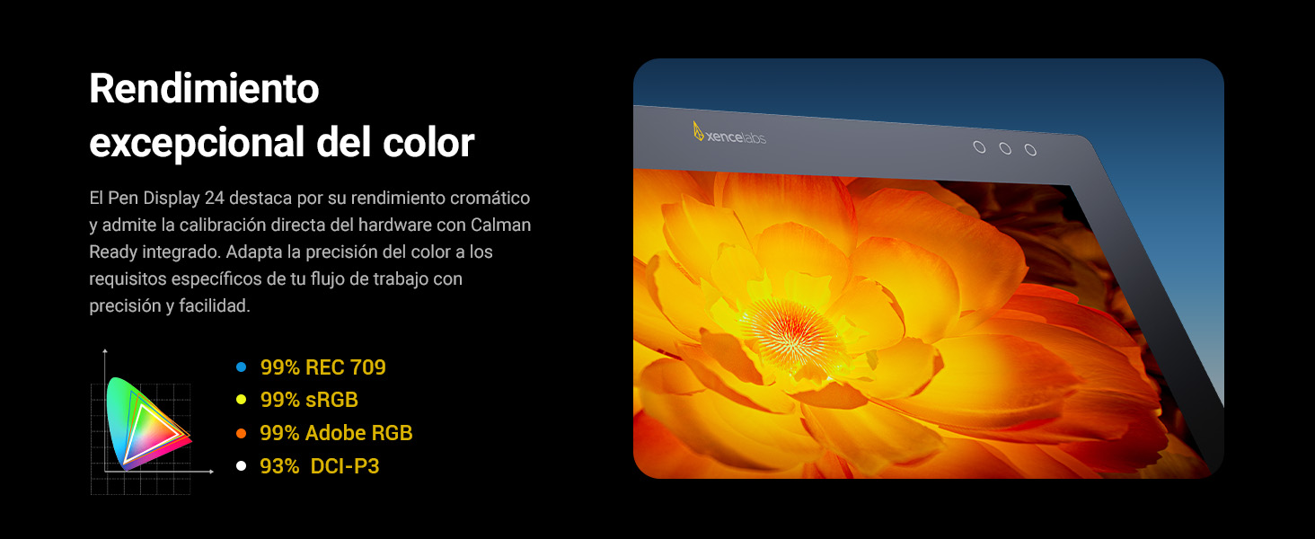 Xencelabs Pen Display 24 utilizado para dibujo y diseño digital profesional