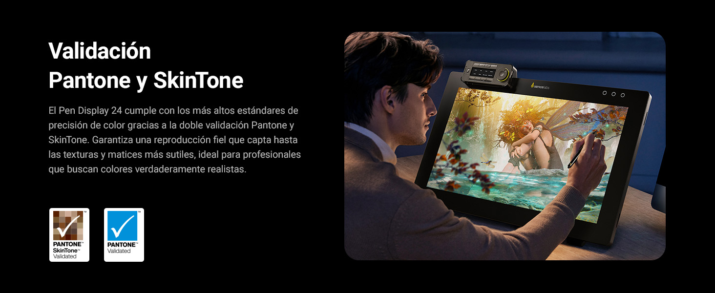Xencelabs Pen Display 24 utilizado para dibujo y diseño digital profesional