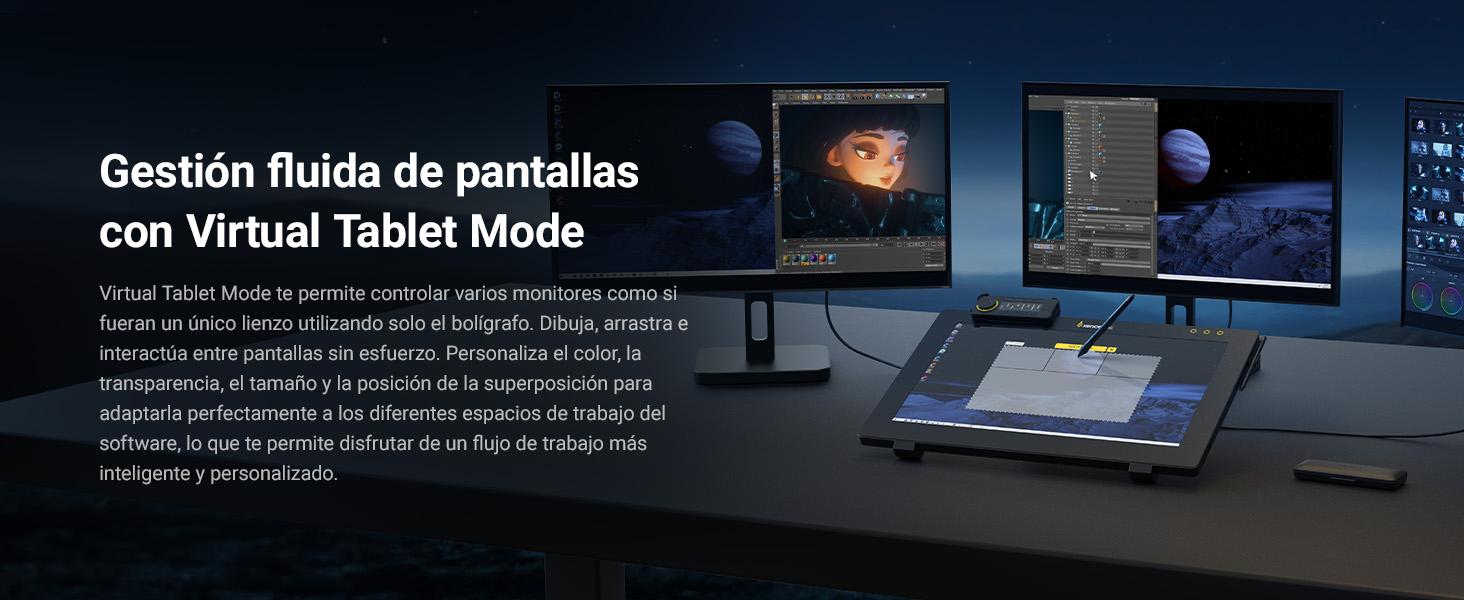 Xencelabs Pen Display 24 utilizado para dibujo y diseño digital profesional