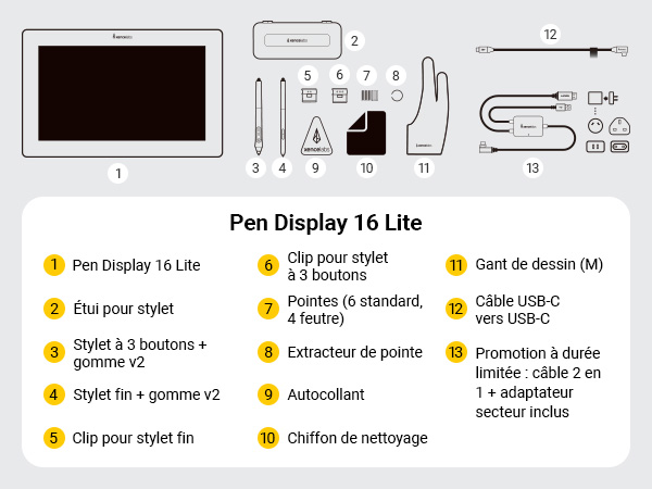 Xencelabs Pen Display 16 Lite