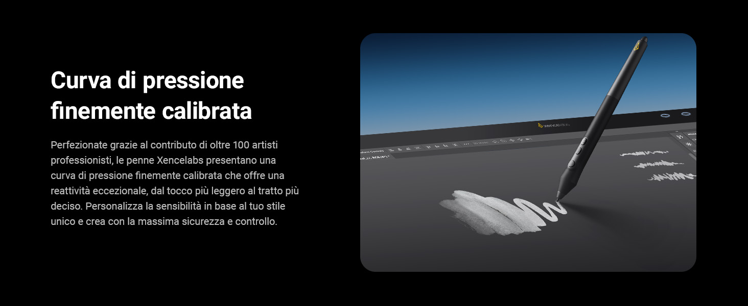 Xencelabs Pen Display 24 utilizzato per il disegno e il design digitale professionale