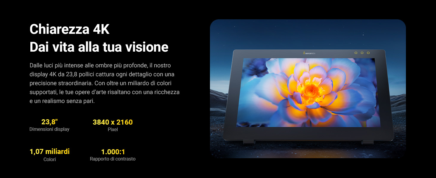 Xencelabs Pen Display 24 utilizzato per il disegno e il design digitale professionale