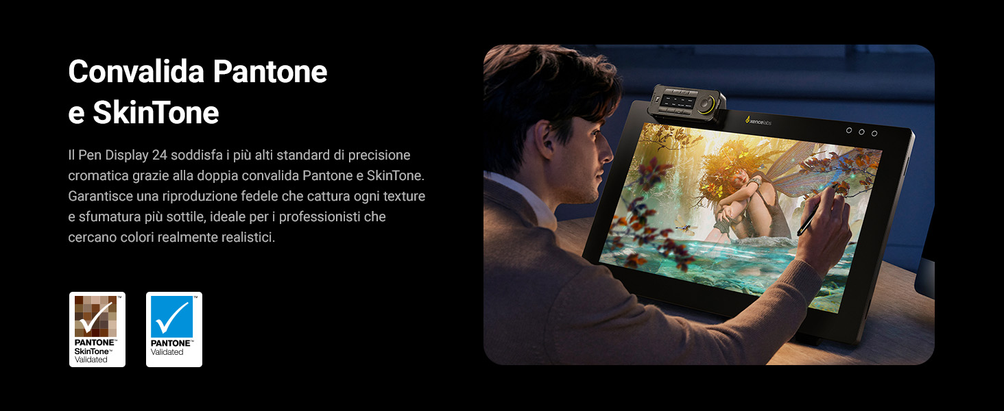 Xencelabs Pen Display 24 utilizzato per il disegno e il design digitale professionale
