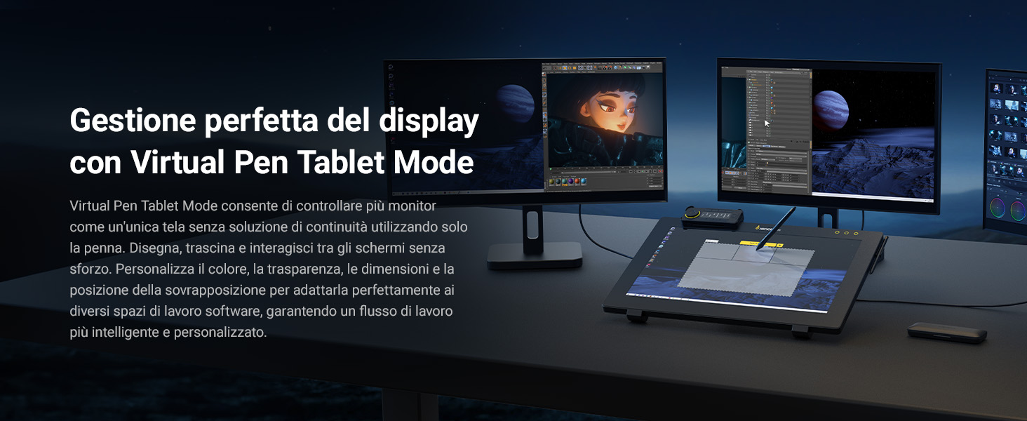 Xencelabs Pen Display 24 utilizzato per il disegno e il design digitale professionale