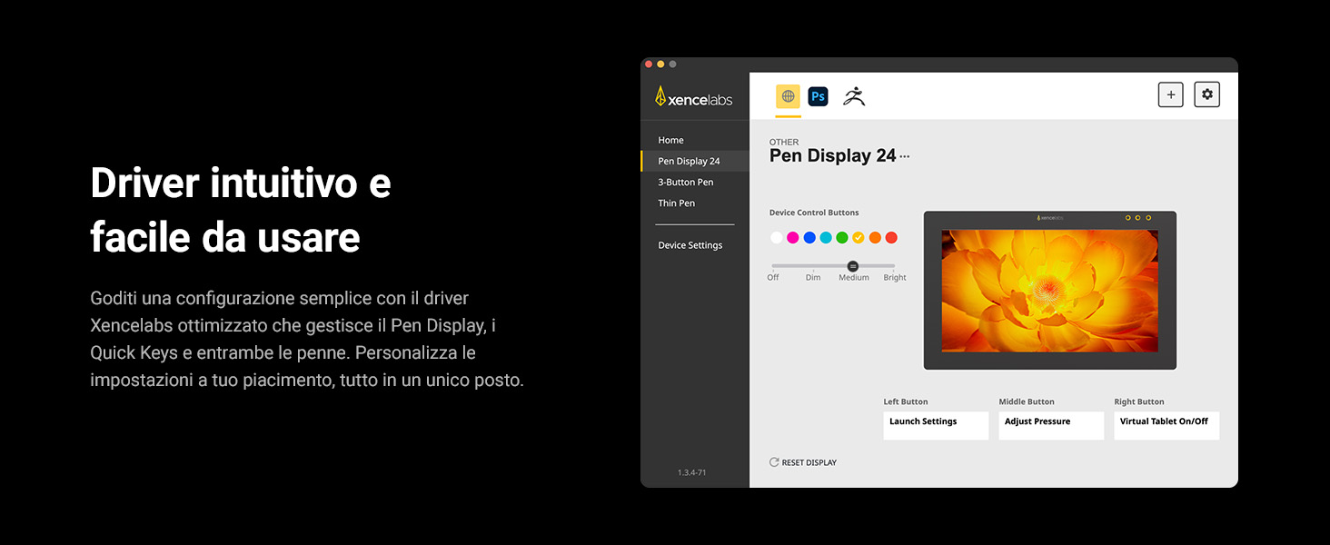 Xencelabs Pen Display 24 utilizzato per il disegno e il design digitale professionale